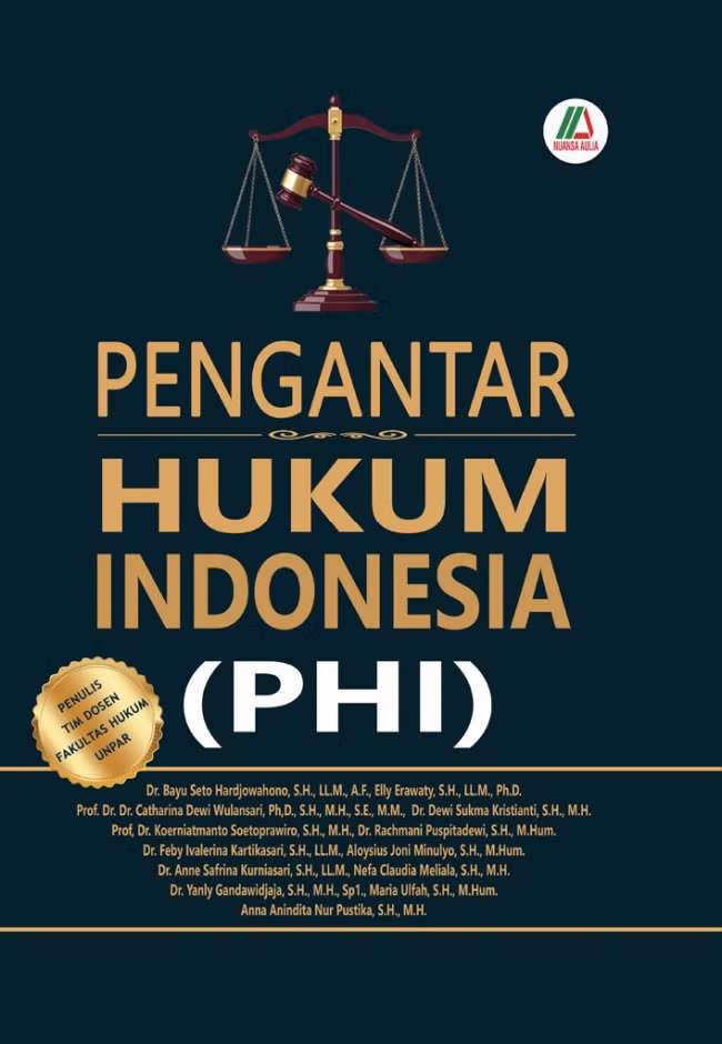 Sampul buku Pengantar Hukum Indonesia (PHI)