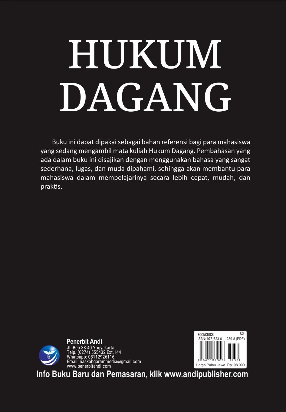 Jual Buku Hukum Dagang Karya Dr. Alexander Thian, M.Si.