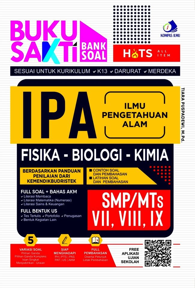 Buku Sakti Bank Soal IPA Fisika Biologi Kimia SMP/MTs Kelas 7,8,9