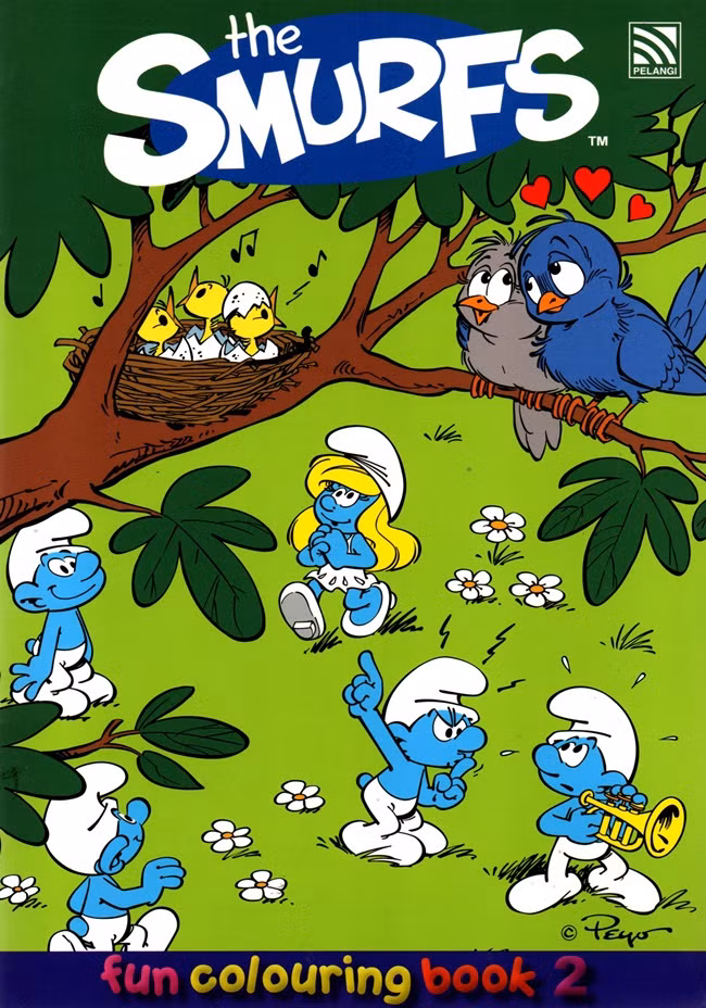  THE SMURF;'S COLOURING BOOK 2            