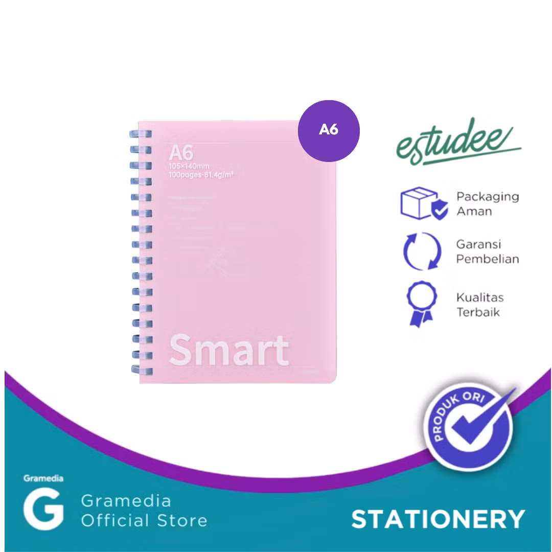 Jual Estudee Soft Spiral Notebook A6 Smart Pink | Toko Buku Online ...
