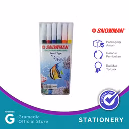 Spidol Warna Snowman Sign Pen Isi 6
