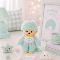 BNS Series Monchhichi Colors Plush Keychain Mint Green
