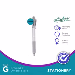 Pulpen Gel Estudee Giya 0.5 Ink Black - Grey Egp4450