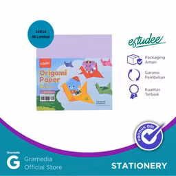 Estudee Origami Paper 40 Sheets 14X14 Neon & Pastel Nongnoi