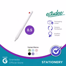 Gelpen Estudee Maru 0.5 Black Ink - White Egp-435