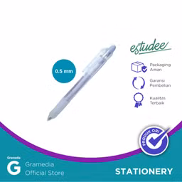 Eraseable Pen Estudee Shuri 0.5mm Blue Ink Purple Barrel