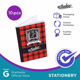 Buku Tulis Estudee J B5 Tartan Merah Isi 10