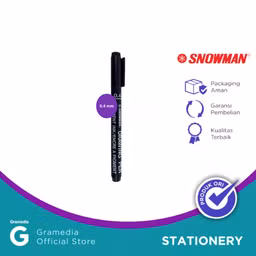 Snowman-Drawing Pen 0.4 Warna Hitam