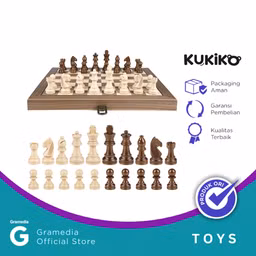 Catur - Kukiko Leaptimer Folding Magnetic Wooden Chess Wg-Cs12wm