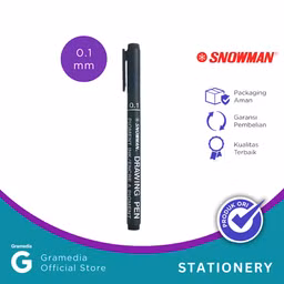 Snowman-Drawing Pen 0.1 Warna Hitam