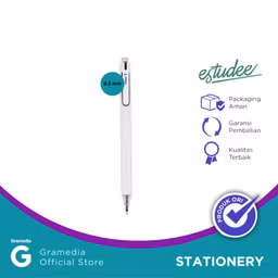 Pulpen Gel Estudee Heion 0.5 Ink Black - White Egp283
